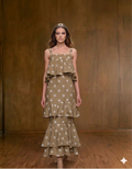 Vestido faralados estampado.
