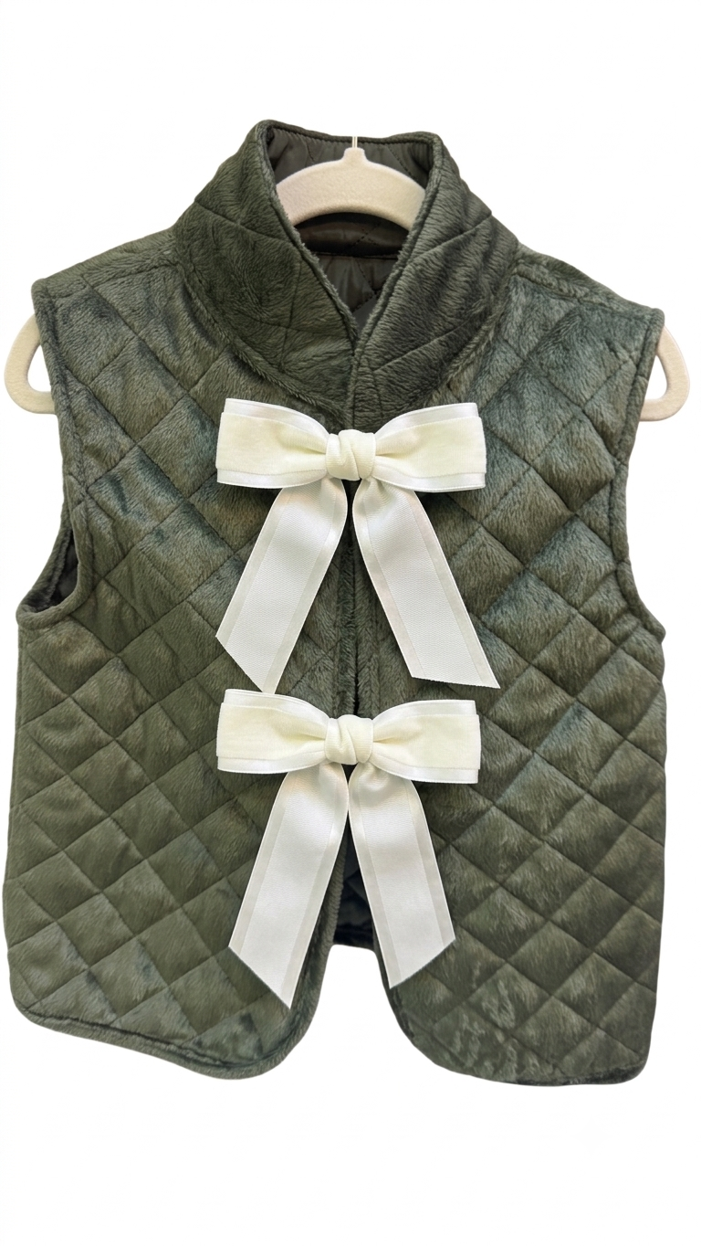 Chaleco Puff Peludito (Reversible)